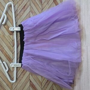 Girl's Purple Ballet Mesh Tutu Skirt Dance Halloween Costume Birthday Party 7-8Y
